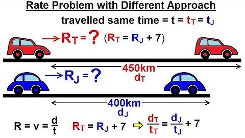 Algebra - Ch. 16: Solving Rate Problems (5 of 11) Rate Problem with Different Approach