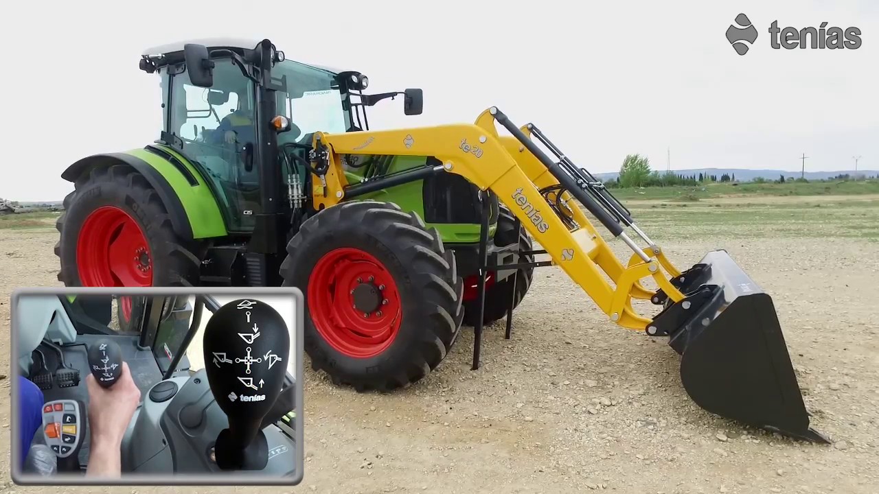 Enganche y desenganche de pala cargadora Tenías