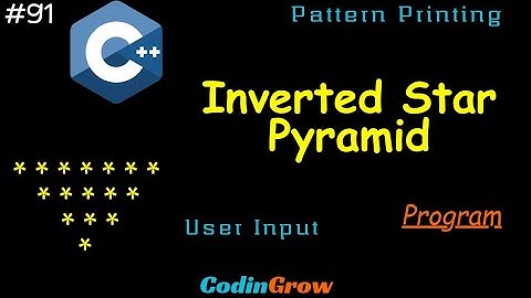 #91 C++ Program : Inverted Pyramid Pattern | CodinGrow