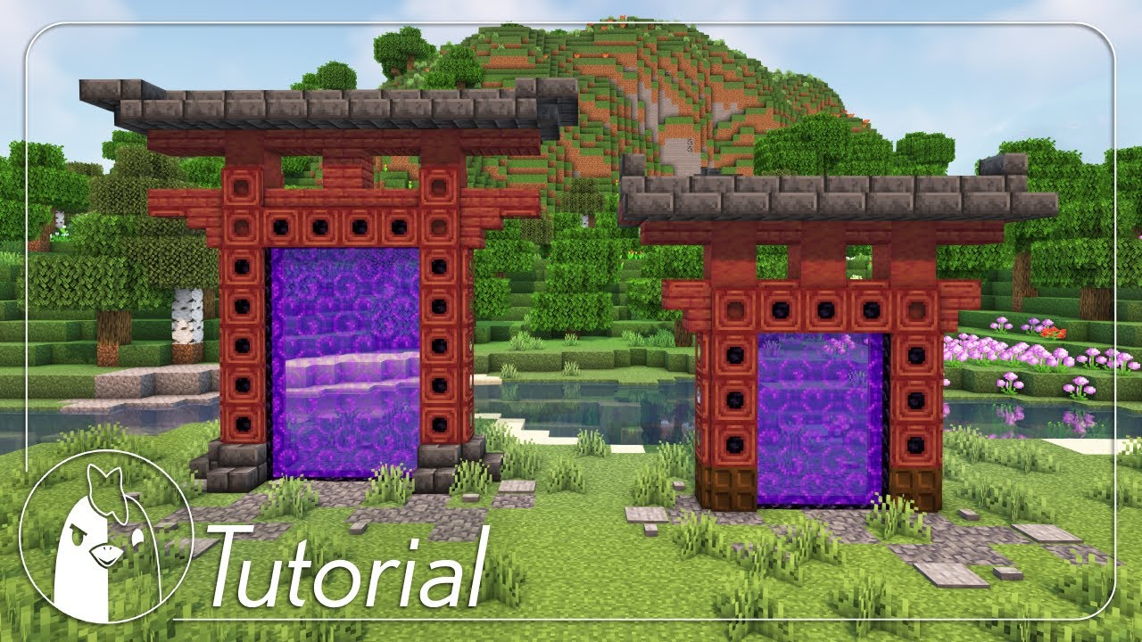 Torii Gate Nether Portal | Minecraft Tutorial - YouTube