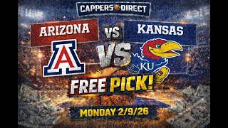 Free College Basketball Picks & Predictions | Arizona vs Kansas | Monday 2/9/26