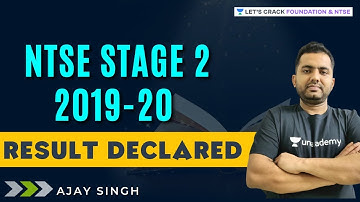 Ntse Stage 2 2019-20 Result Declared | Foundation & NTSE | Ajay Singh