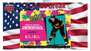 5-18-2026 2023/24 Upper Deck Credentials Hockey Hobby Break #746