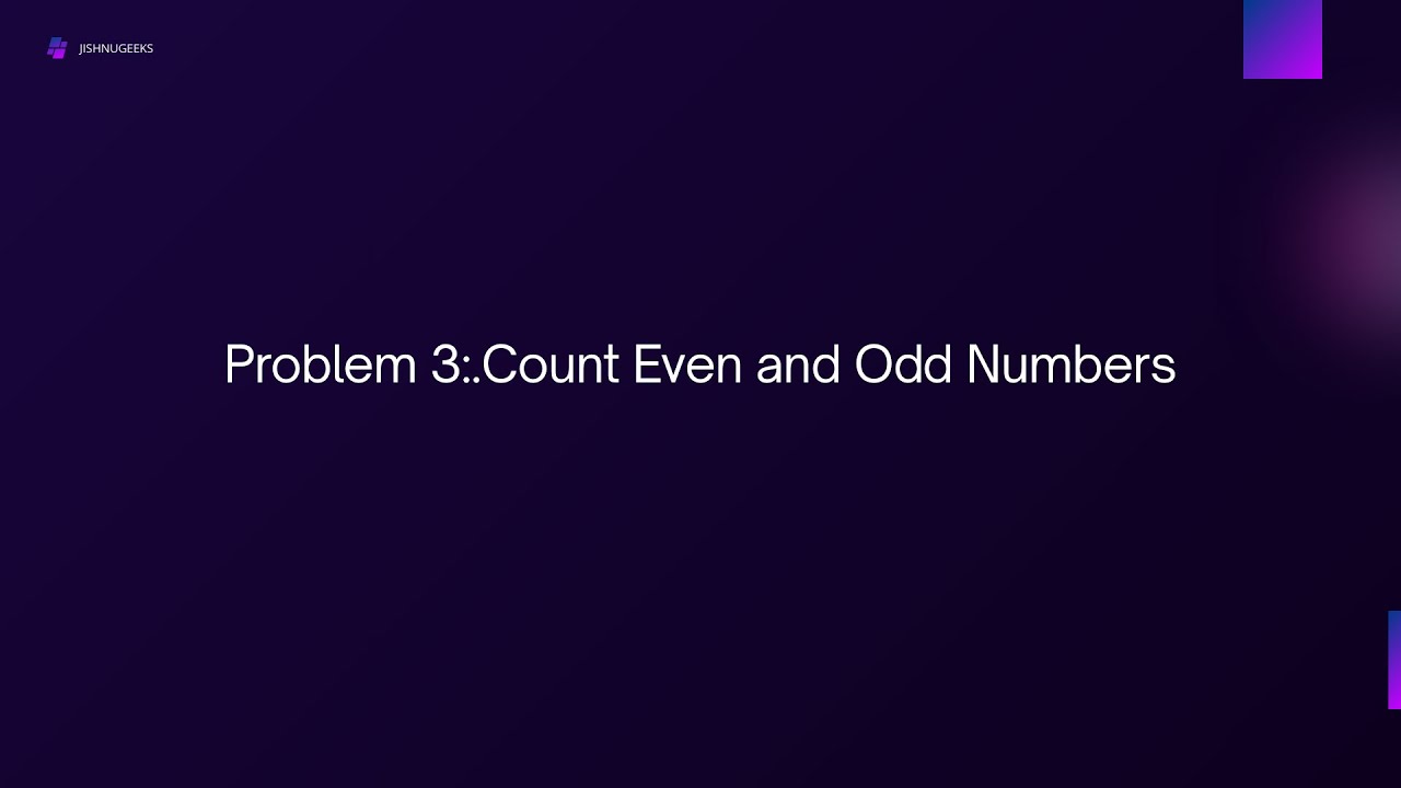 Crack Coding Interviews In Malayalam  | Count Even & Odd Numbers in a List | JishnuGeeks