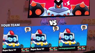 Triple R-T Brawler in Boss Fight !!! Brawl stars boss fight