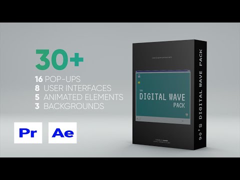 90s Digital Wave Pack for Premiere Pro & After Effects