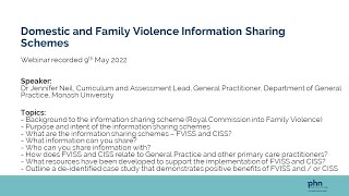 Domestic and Family Violence Information Sharing Schemes