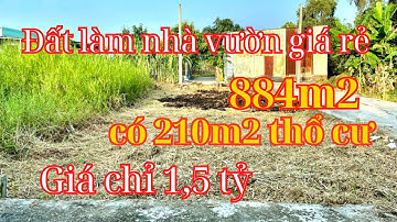 Đất Cần Giuộc. Diện tích 884m2, trong đó có 210m2 thổ cư, khu đông dân cư, giá rẻ, SHR