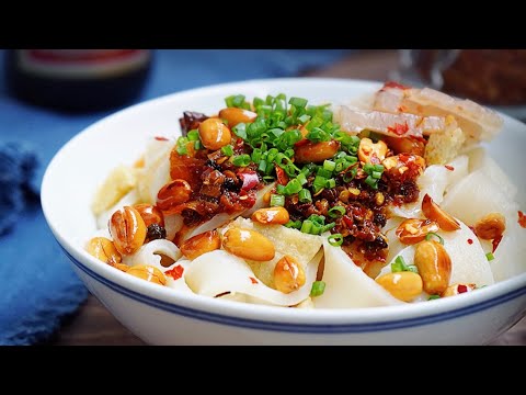 香醋,醬油,自製辣油,豬油!百吃不厭的簡單美味拌面ASMR