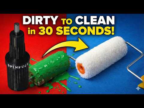 Spinning paint rollers clean is the FASTEST way to clean them