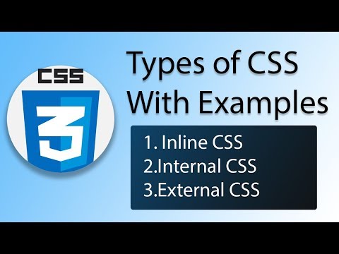 Difference Between Inline CSS and Internal CSS and External CSS | Types of Cascading stylesheet