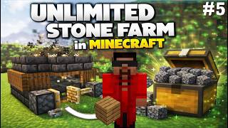 😍Unlimited Stone Farm Tutorial!""Minecraft Survival Series: #5 #gaming
