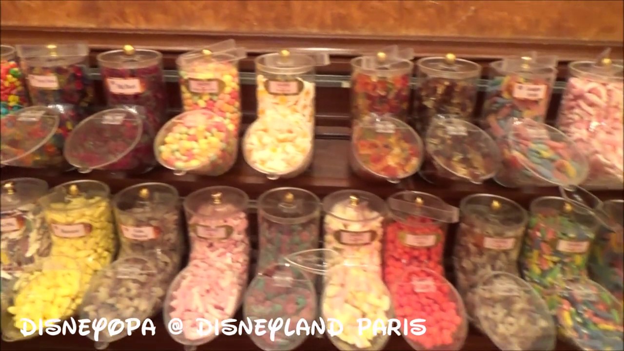 Disneyland Paris Boardwalk Candy Palace Shop walkthrough 2017 DisneyOpa