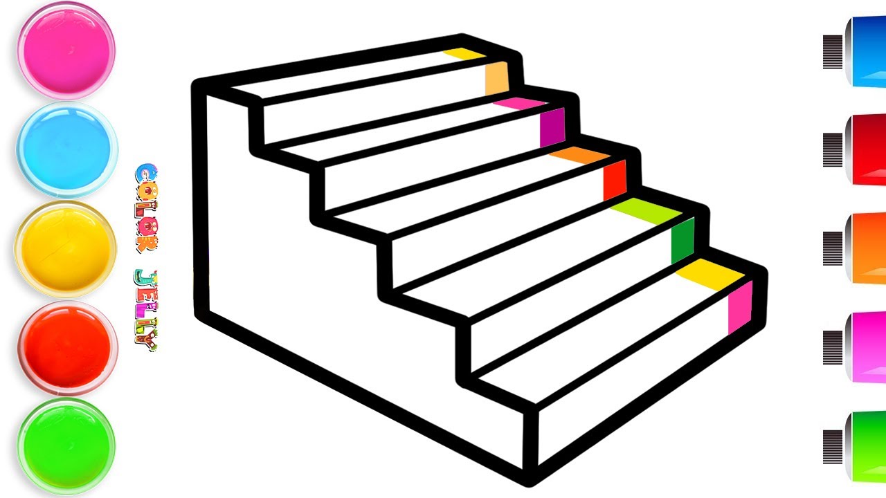 How to Draw Stairs | Easy Drawing | Step By Step - YouTube