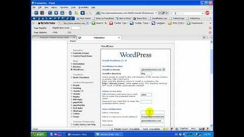 WordPress SetUp Using Cpanel & Fantastico