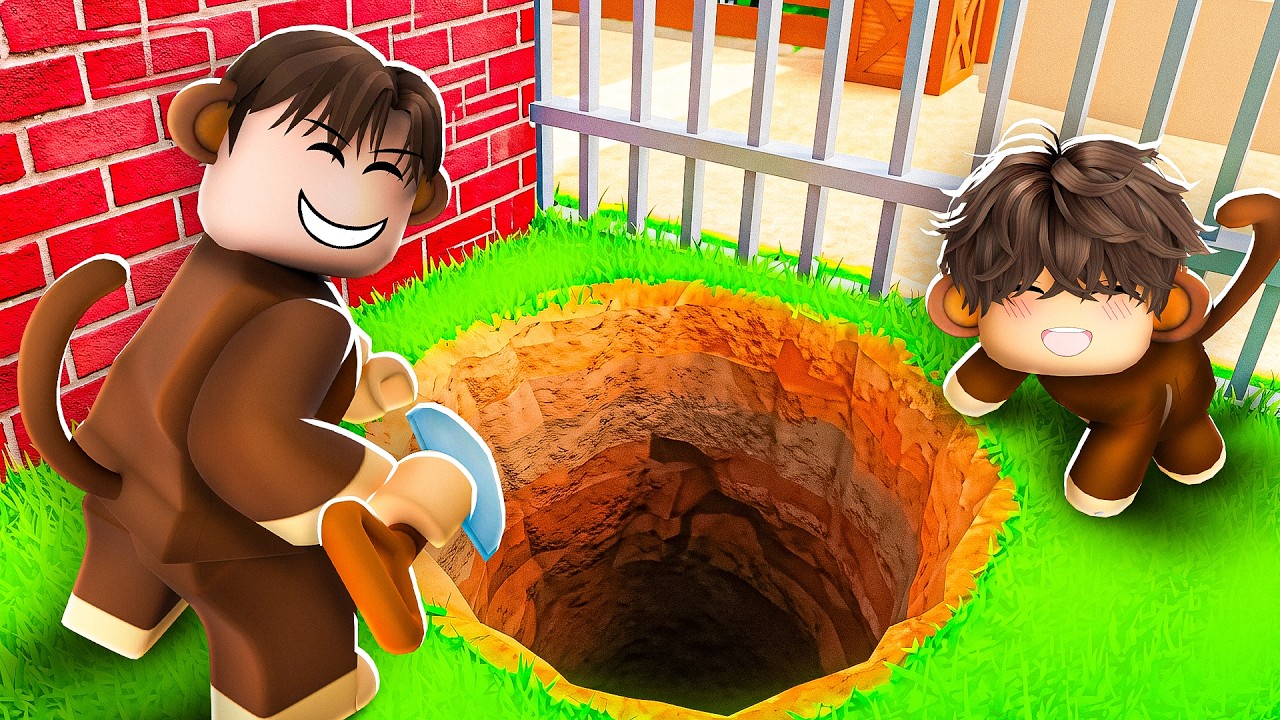 روبلوكس هربنا من حديقة الحيوان انا واخوي ! Escape the zoo