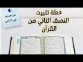 خطة تثبيت النصف الثاني من القرآن من مريم إلى الناس حزب يوميا 