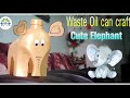 Cute elephant from waste oil can | Best from waste | DIY project 7
