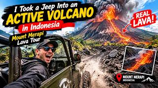 I Took a Jeep Into an ACTIVE Volcano in Indonesia | Mount Merapi Lava Tour