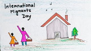 International Migrants Day Drawing International Migrants Day Poster Drawing Migrants Day