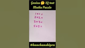 Genius 🤔 IQ test | Maths Puzzle #shorts #puzzle #brainteaser #mathematics
