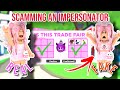 I scammed an impersonator of me in adopt me