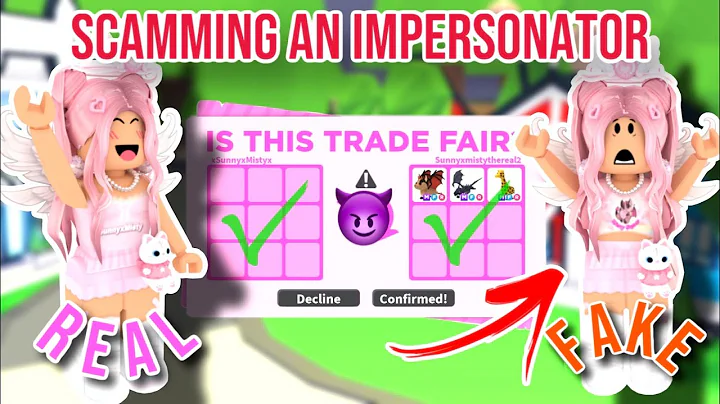 I Scammed An Impersonator Of Me In Adopt Me!