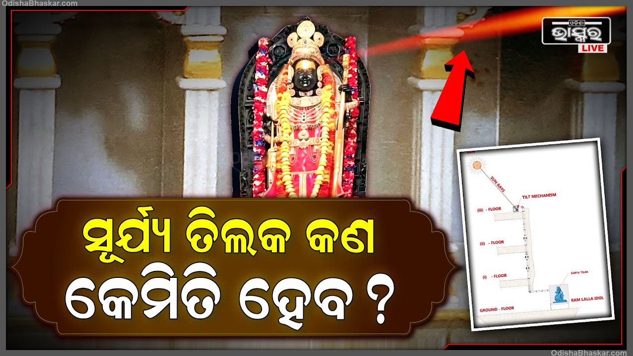 ରାମନବମୀ ଦିନ ଅଯୋଧ୍ୟା  ରାମମନ୍ଦିରରେ ରାମଲାଲାଙ୍କ  କେମିତି ହେବ ସୂର୍ଯ୍ୟତିଳକ ଦେଖନ୍ତୁ  Ram Temple Ayodhya