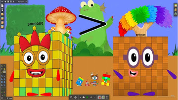 Giant Numberblocks and Blockzilla - The floor is Lava!!  (Survival Challenge) by Algodoo