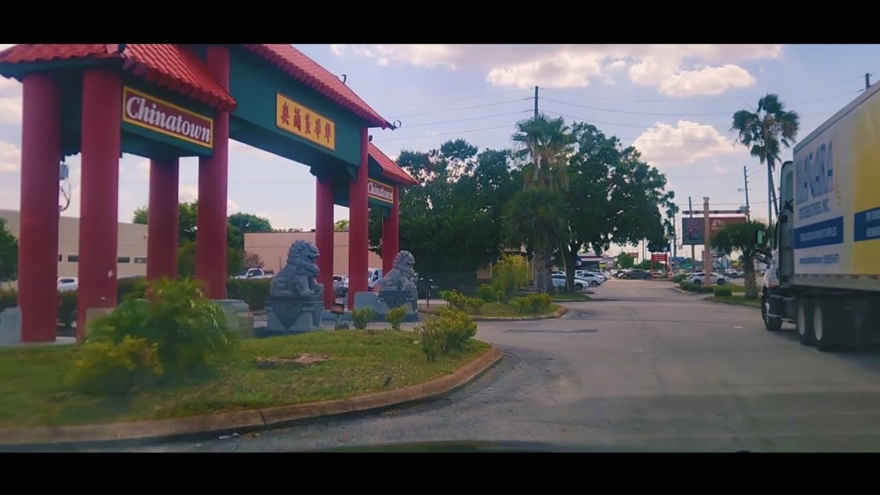 [4k] Автомобильная экскурсия по китайскому кварталу Орландо, Флорида