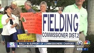 Rally held to support charged Martin County commissioners