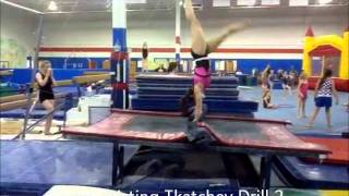 Khorkina & Full Twisting Tkatchev Tramp Bar Drills