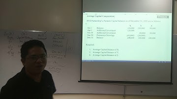 Partnership Accounting Part 3  - Average Capital Computation