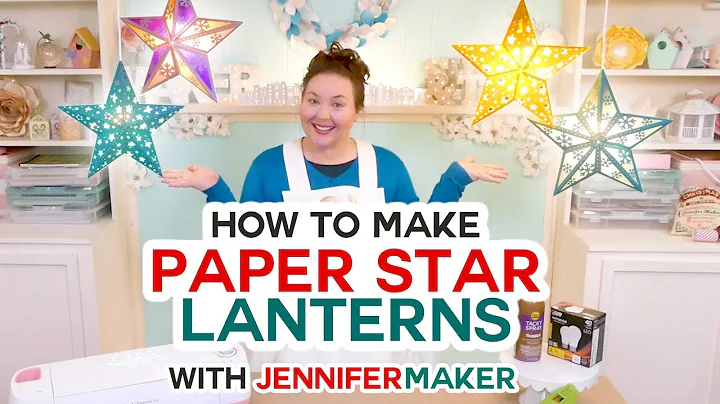 Paper Star Lanterns with Cut-Outs and Snowflakes!