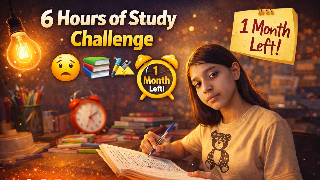 6-Hour Study Challenge | From Lazy Day to Productive Study ,Day 2 ...
