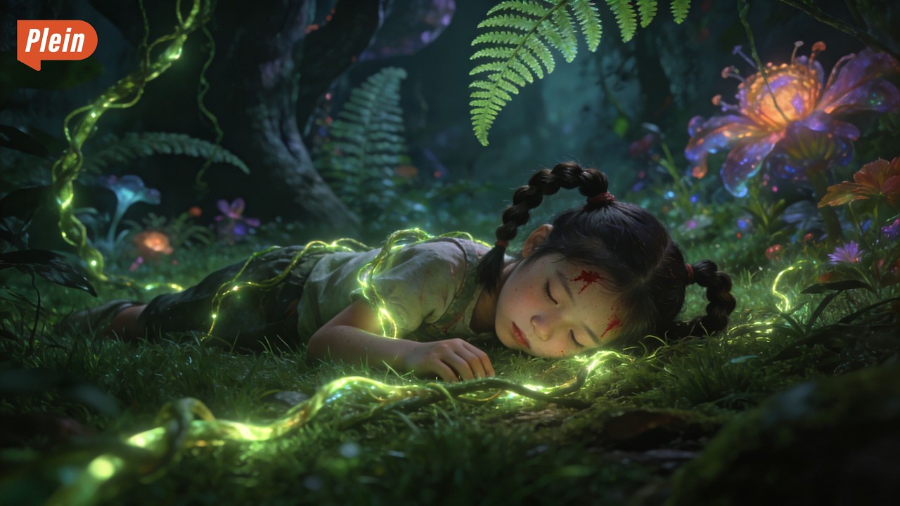 La pauvre fillette, blessée, tombe dans le coma et découvre un espace privé rempli de provisions !