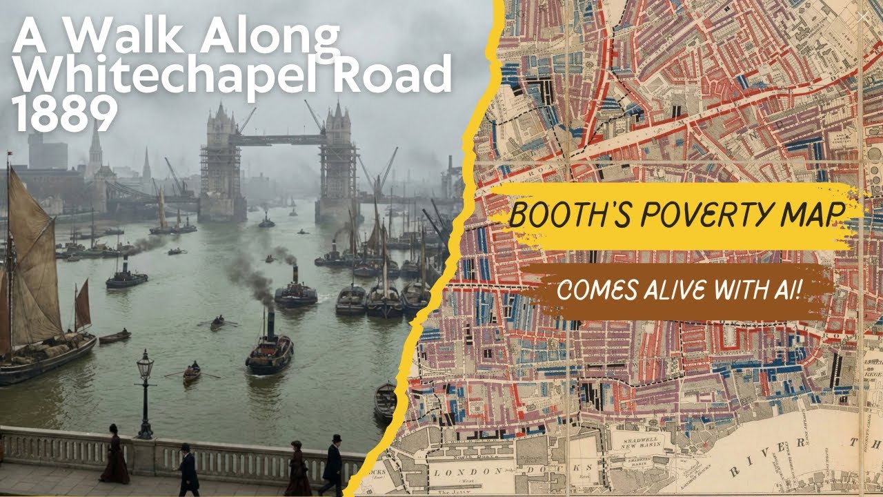 A Walk Along Whitechapel Road in 1889. Booth’s Poverty Map Comes to Life!