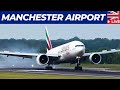 Manchester airport live      thrilling  closeup airliner action      sat 1st june 24