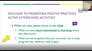 Promoting Positive Practices: Active Afterschool Activities