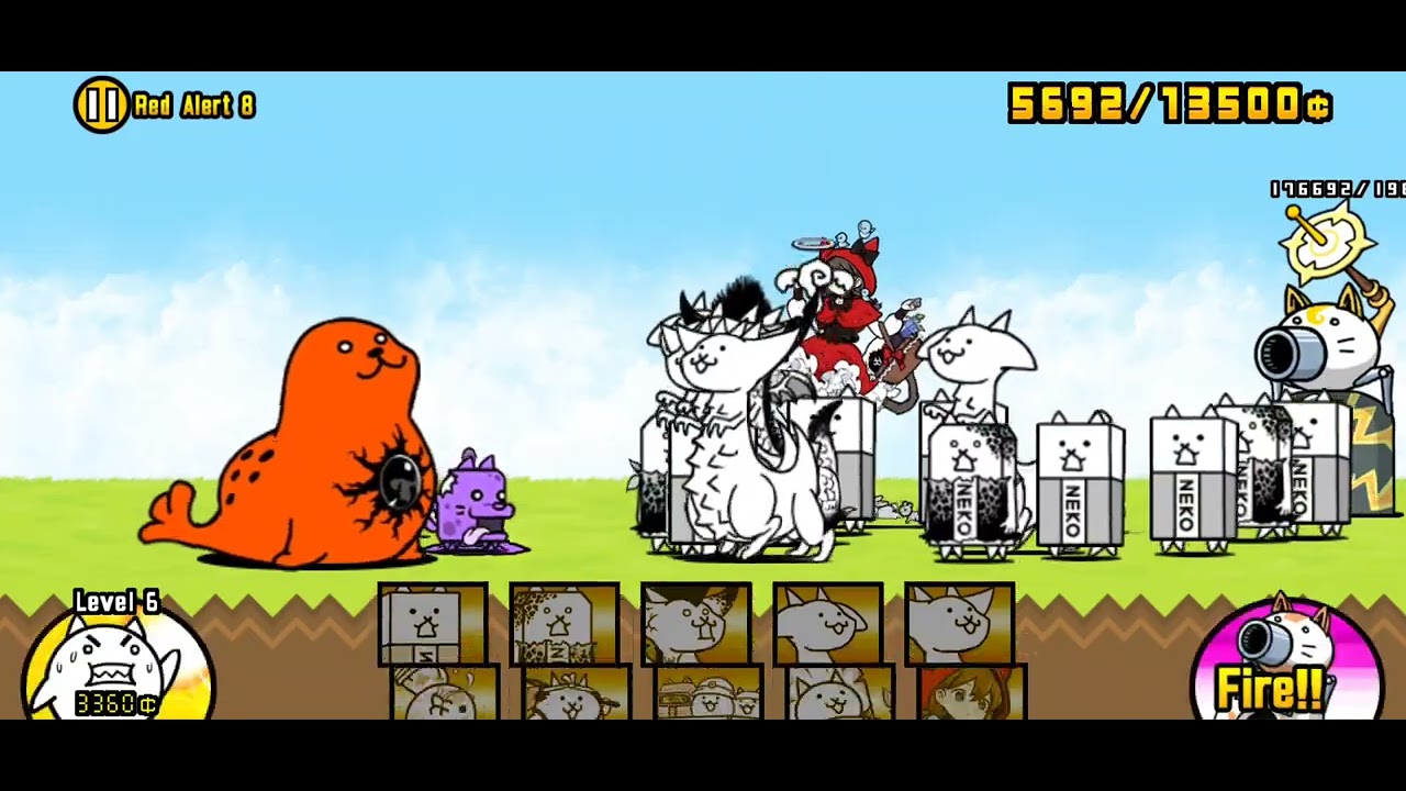 Battle Cats Red Alert 8 - Baron Seal Strikes! Stage 8 - YouTube