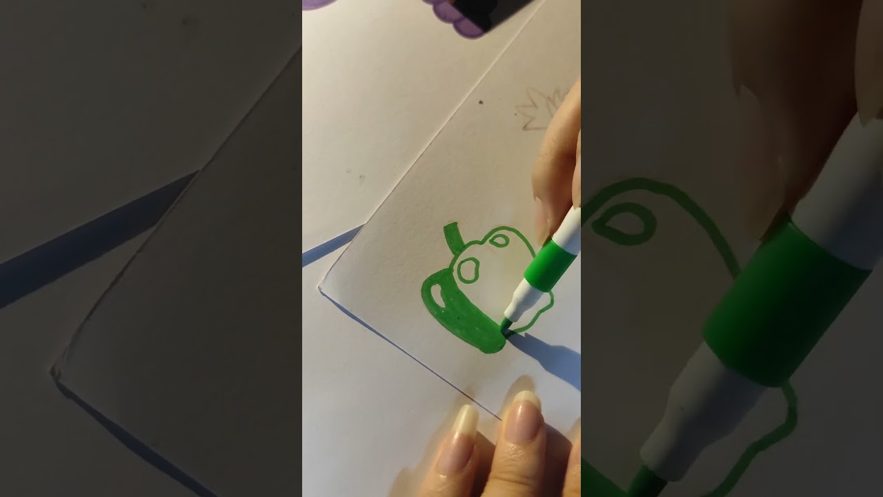 How to draw a green pepper 