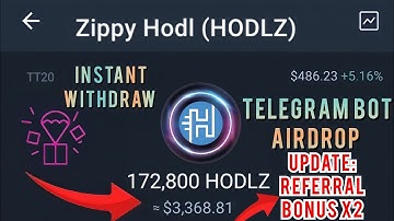 update: referral bonus X2 / zippy hodi telegram bot airdrop / instant receive / Wallet receive proof