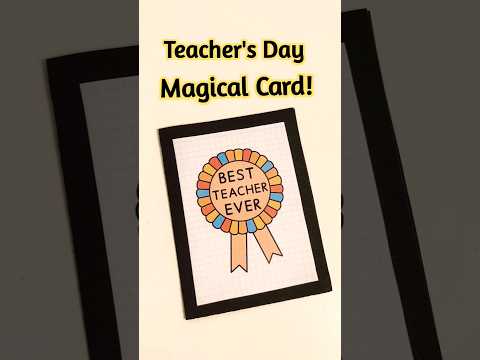Diy teachers day magical card ✨😲 teachers day gift idea 💕 magical greeting card #teachersday #craft