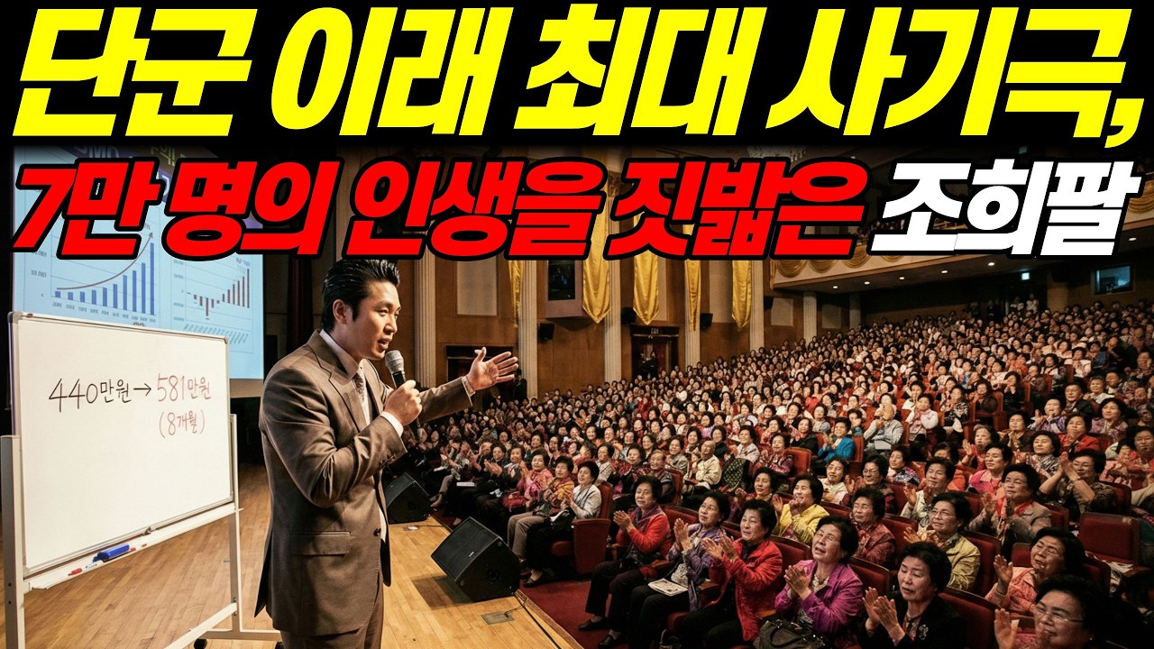 단군 이래 최대 사기극 7만 명의 인생을 짓밟은 조희팔!!ㅣ붉은달미스테리ㅣ괴담ㅣ미스테리 사건ㅣ무서운이야기ㅣ실종사건ㅣ인생사연ㅣ자면서듣는