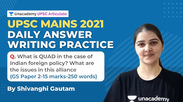 Daily Answer Writing Practice | UPSC Mains 2021 | By Shivangi Gautam