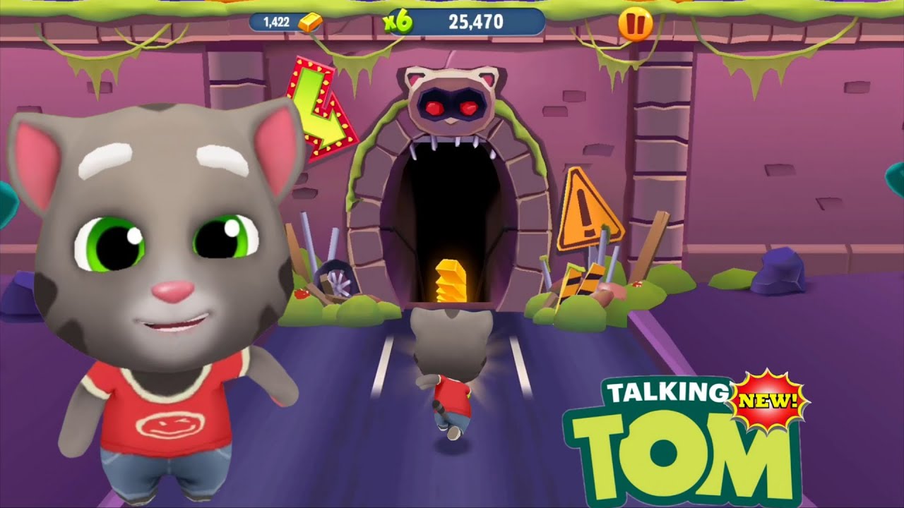Talking Tom Gold Run - (Red Tom) - Boss Fight In Las Vegas - Full Screen Android