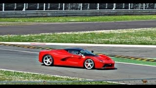 Ferrari laferrari sound on track monza