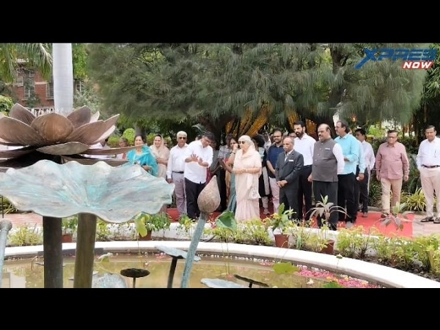 MS University Unveils Brass Lotus Sculpture Honoring Founder Maharaja Pratapsinhrao Gaekwad