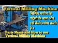 Vertical Milling Machine , Parts name and working Method (In Hindi )