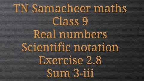 Sum 3 (iii)/Exercise 2.8/Real numbers/Class 9/Tamilnadu Samacheer maths/ Nithyaganesh Maths